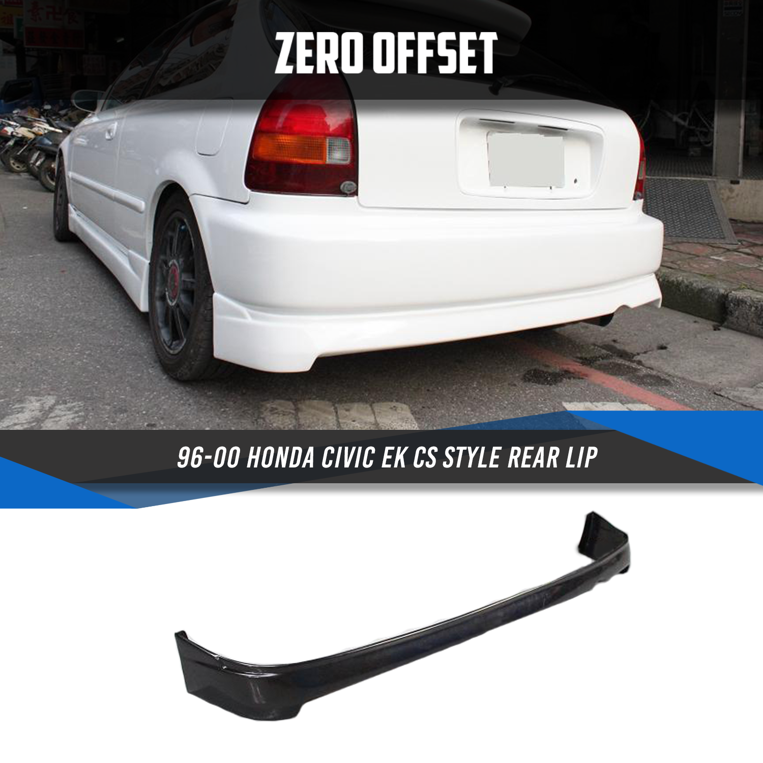 CS Style Rear Lip for Honda Civic EK 1996-2000