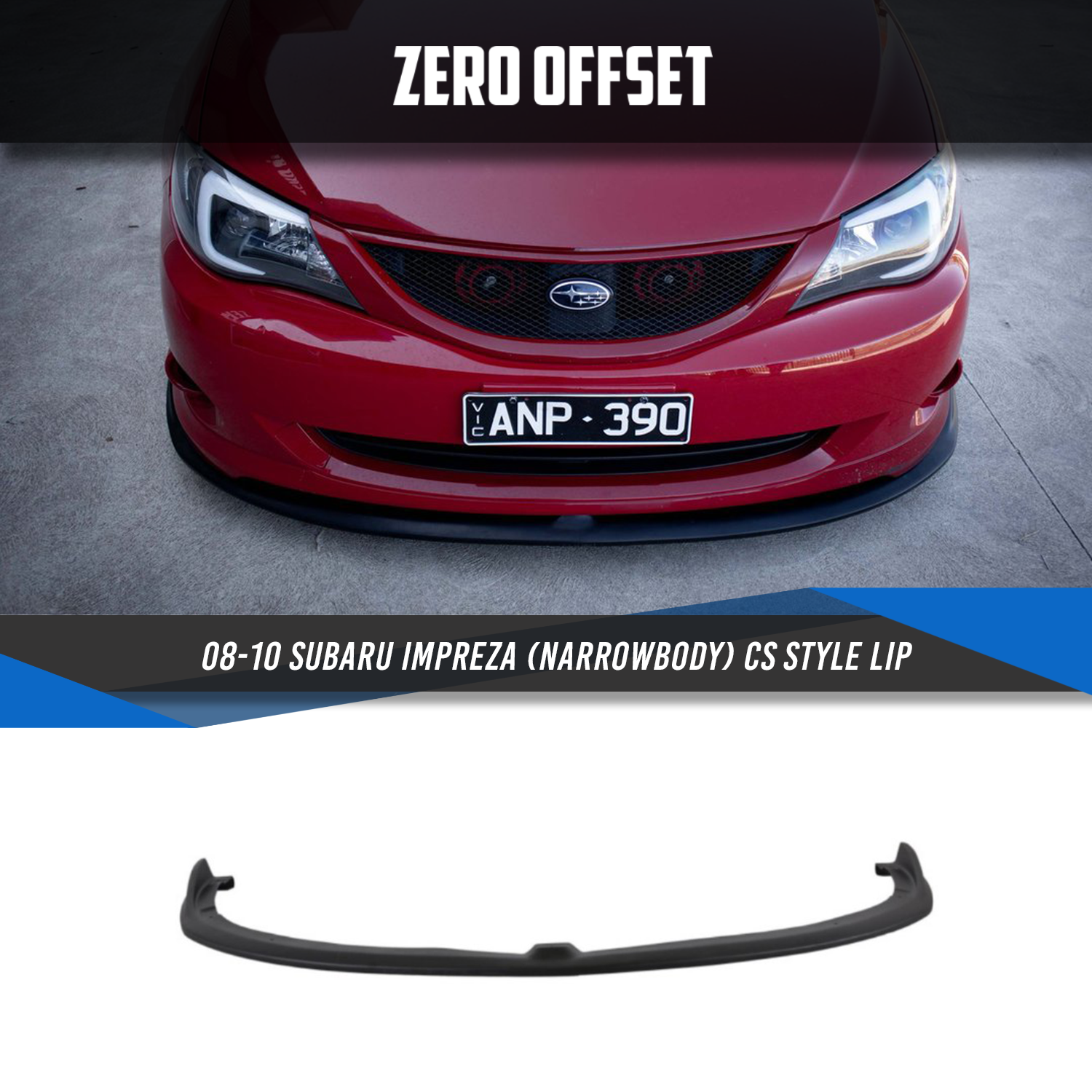 CS Style Front Lip for Subaru Impreza (Narrowbody) 2008-2010