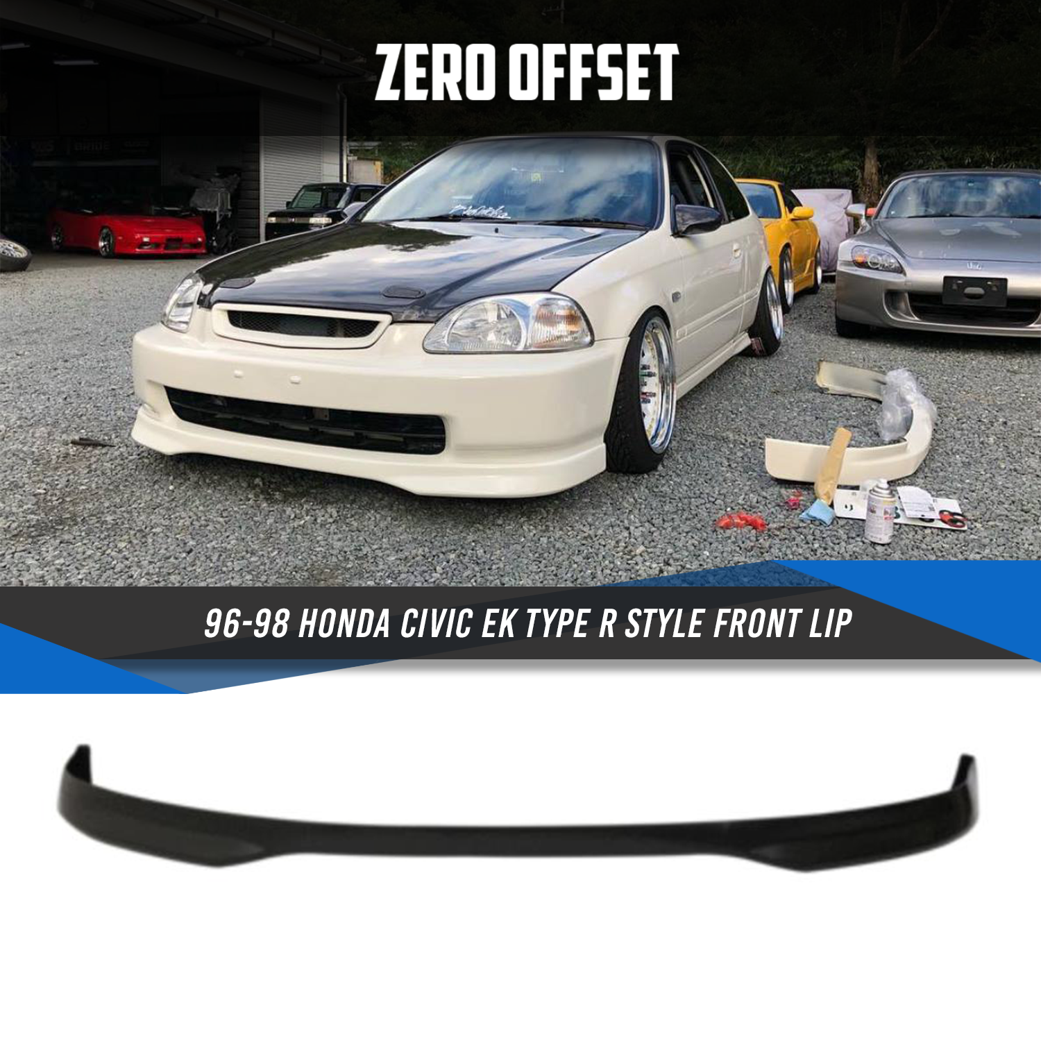 Type R Style Front Lip for Honda Civic EK 1996-1998