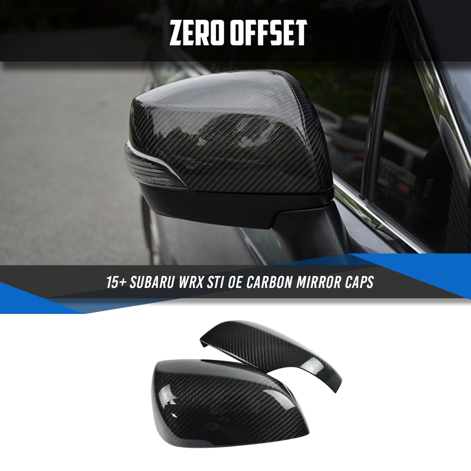 Dry Carbon Mirror Covers for Subaru WRX STI VA / Levorg V1 2014-2021