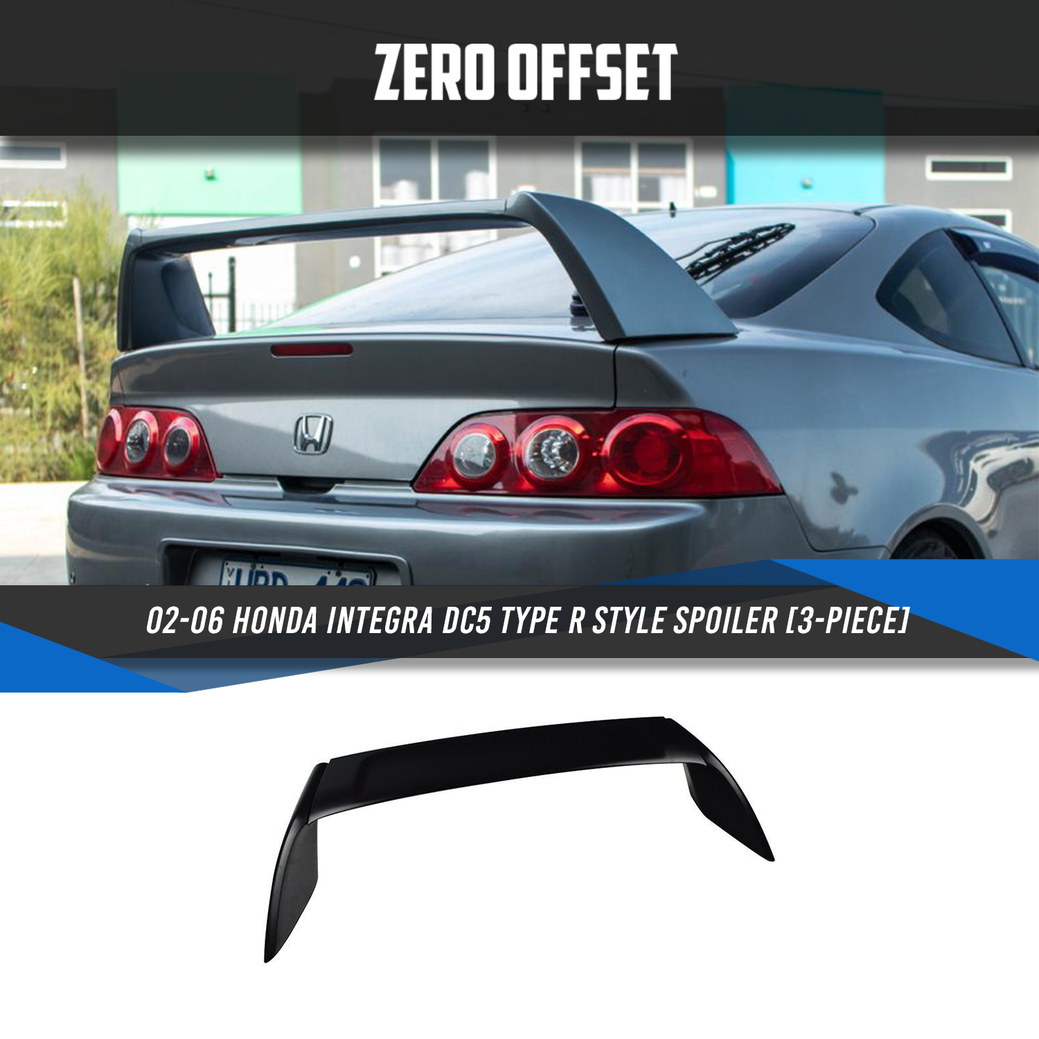 Type R Style Spoiler [3-Piece] for Honda Integra DC5 2002-2006